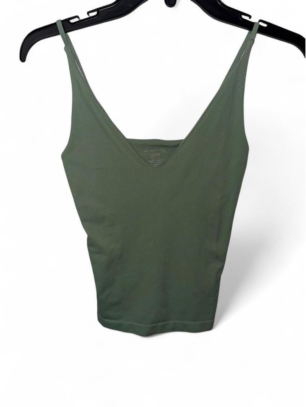 Free People Women's Green tank top cami sz XS layer fall forest fairy dark